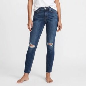 Rag & Bone JEAN Vashon Distressed Skinny Jeans Blue Size 26